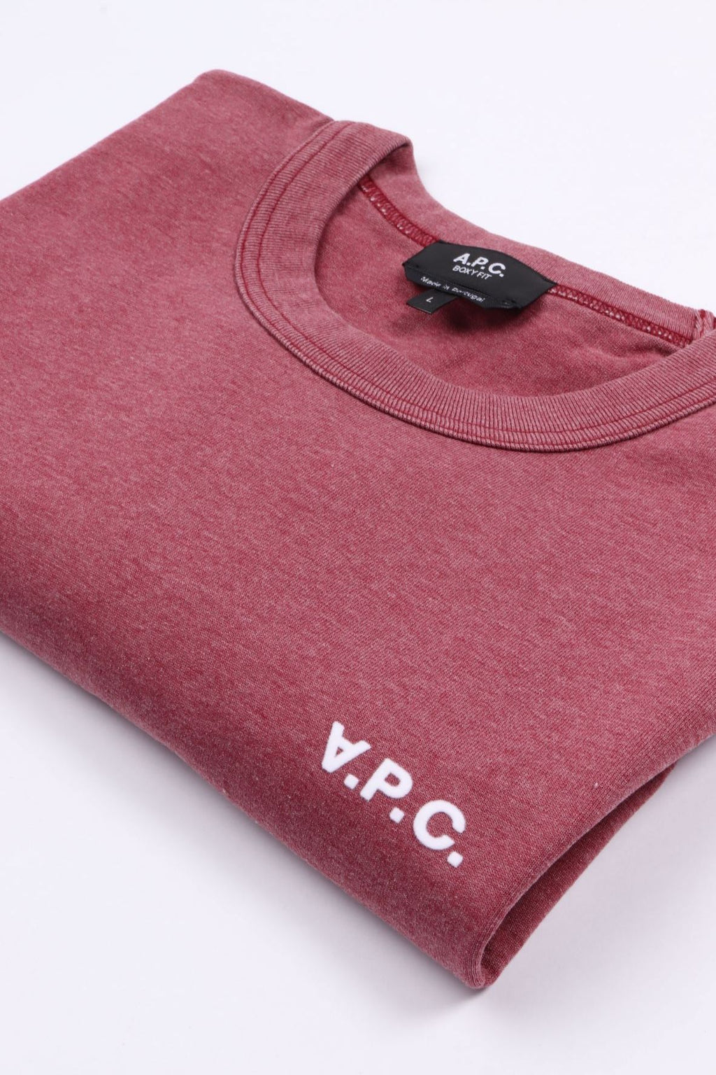 T-shirt boxy peti rouge fonce/blan