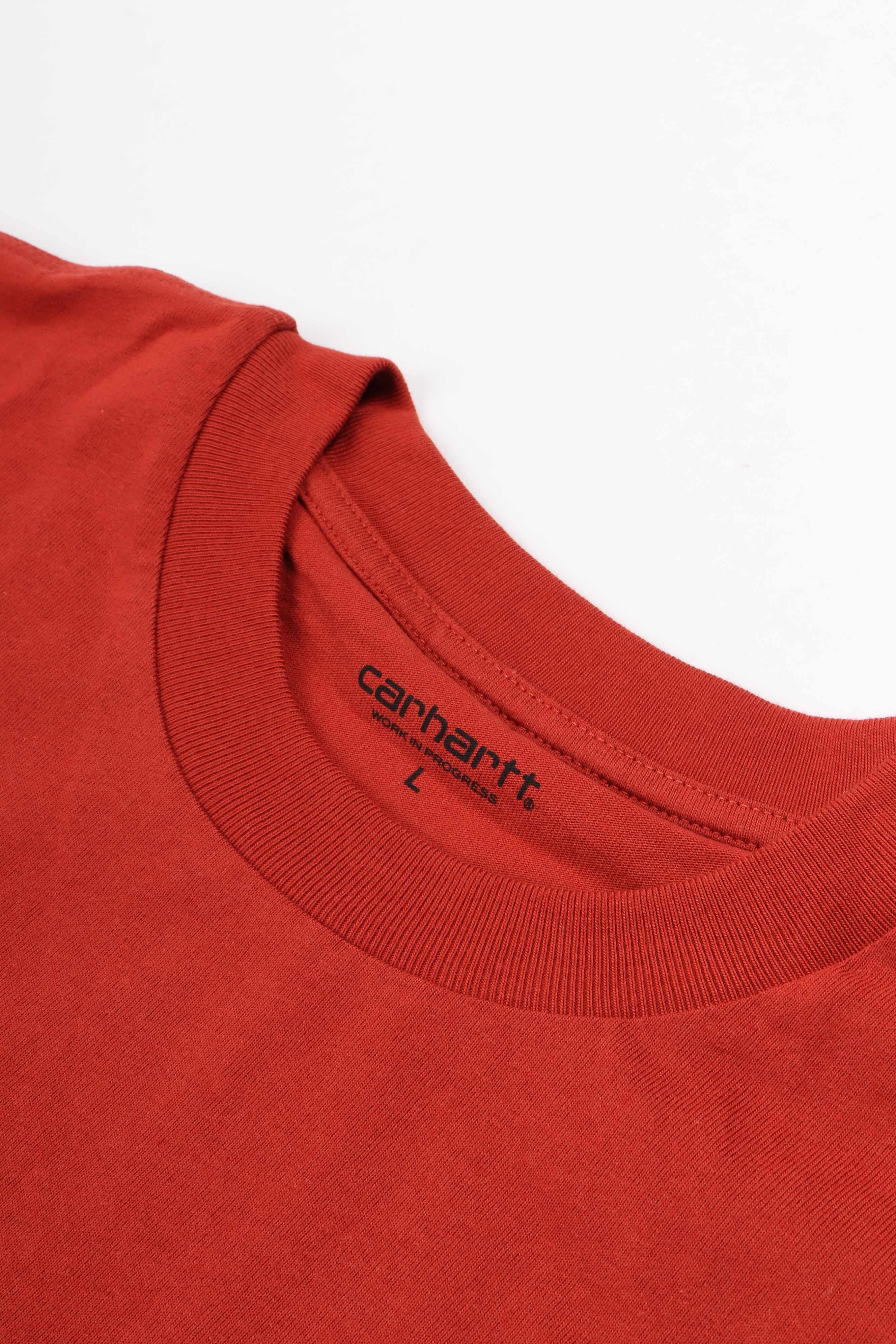 S/s american script t-shirt oxide red