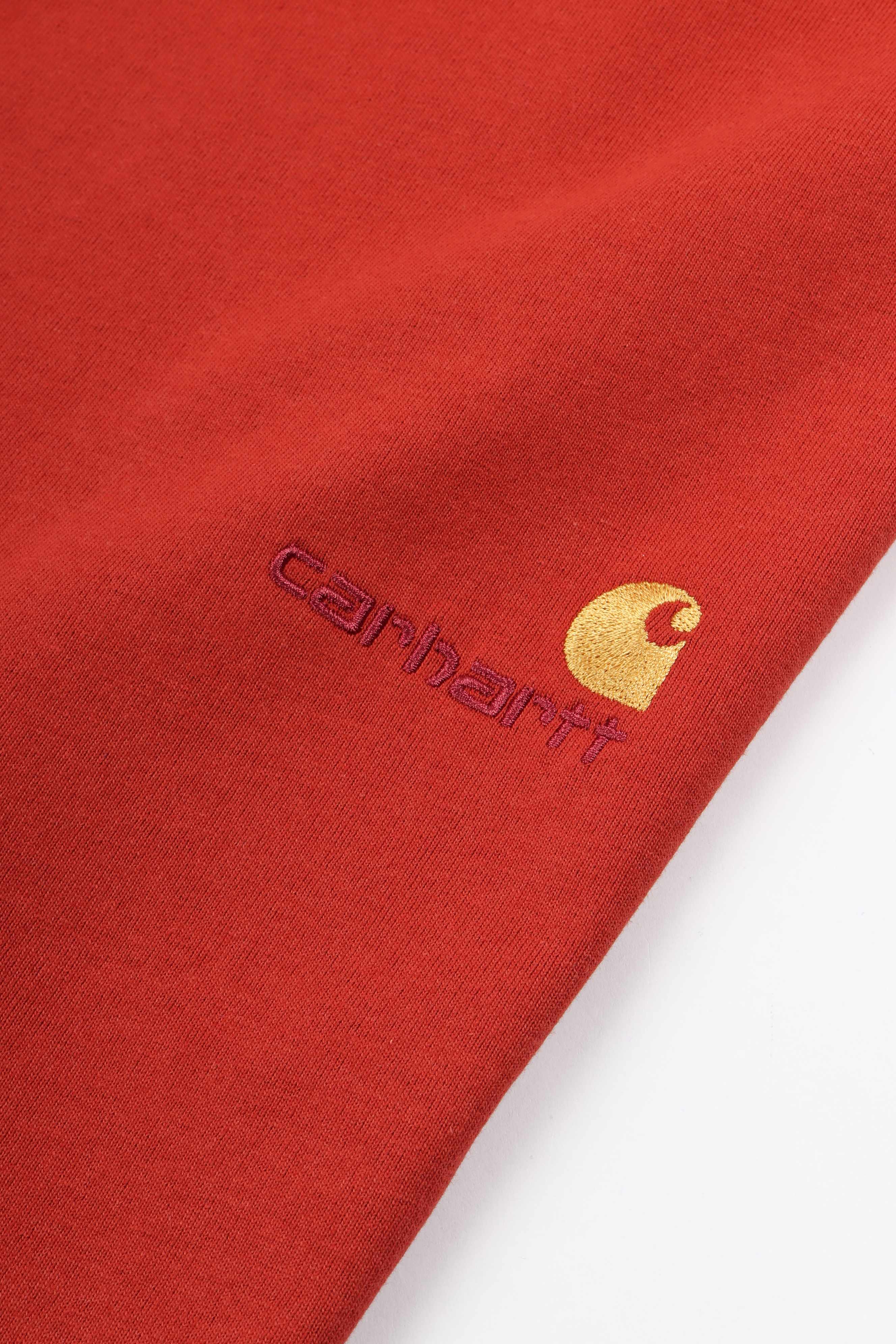 S/s american script t-shirt oxide red