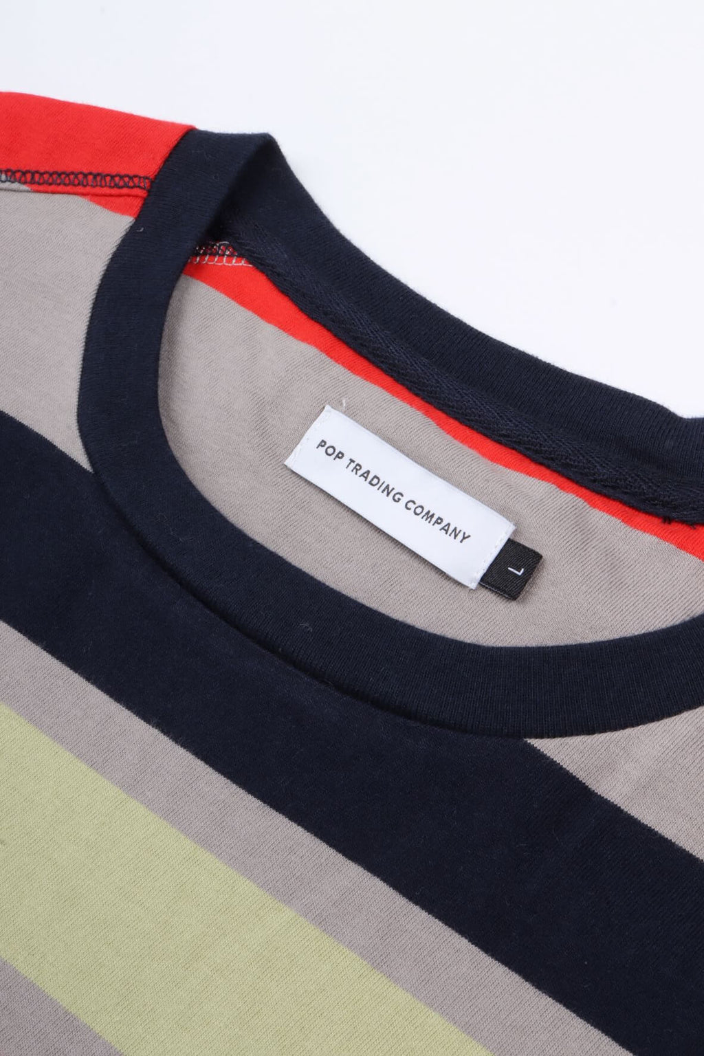 Striped pocket t- multicolour