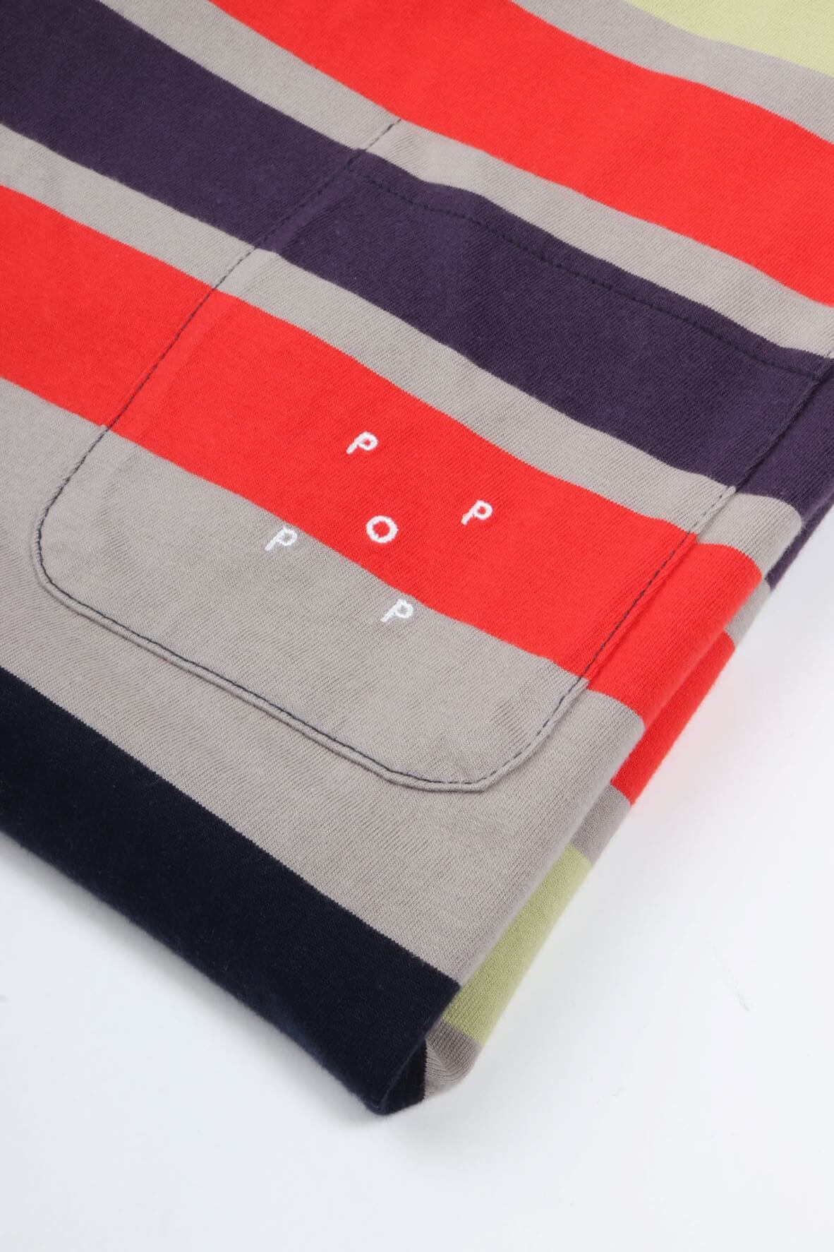 Striped pocket t- multicolour