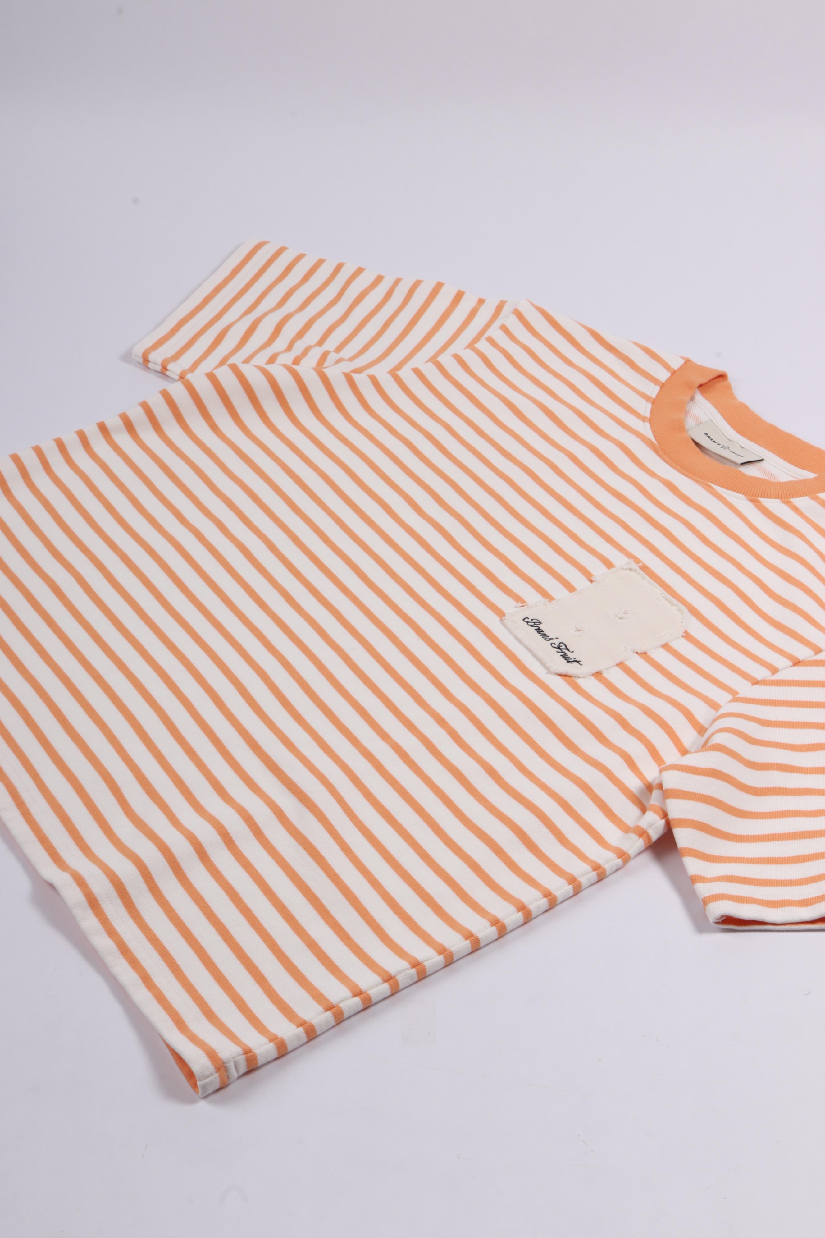 Varsity stripe s/s orange