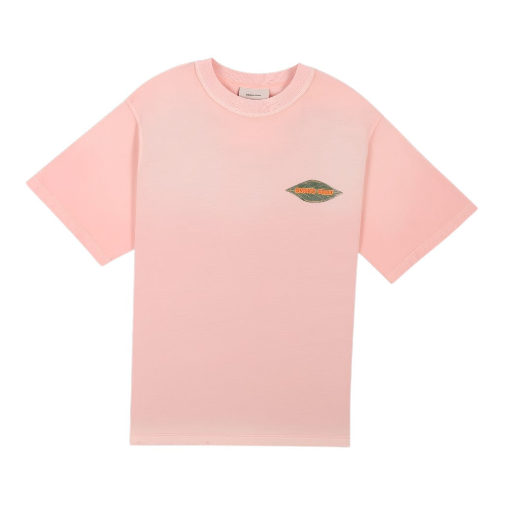 Distressed leaf t-shirt straberry milks