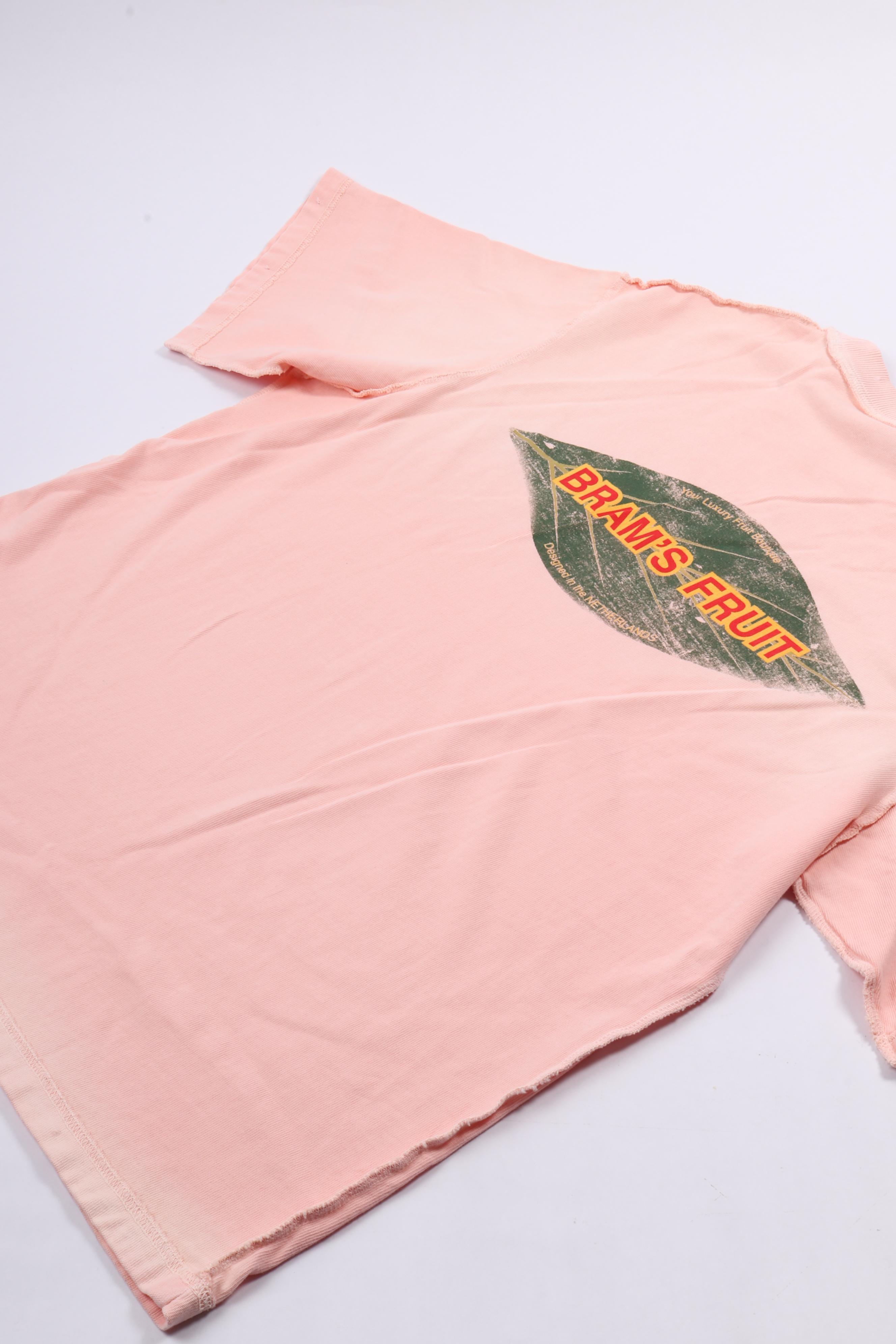 Distressed leaf t-shirt straberry milks