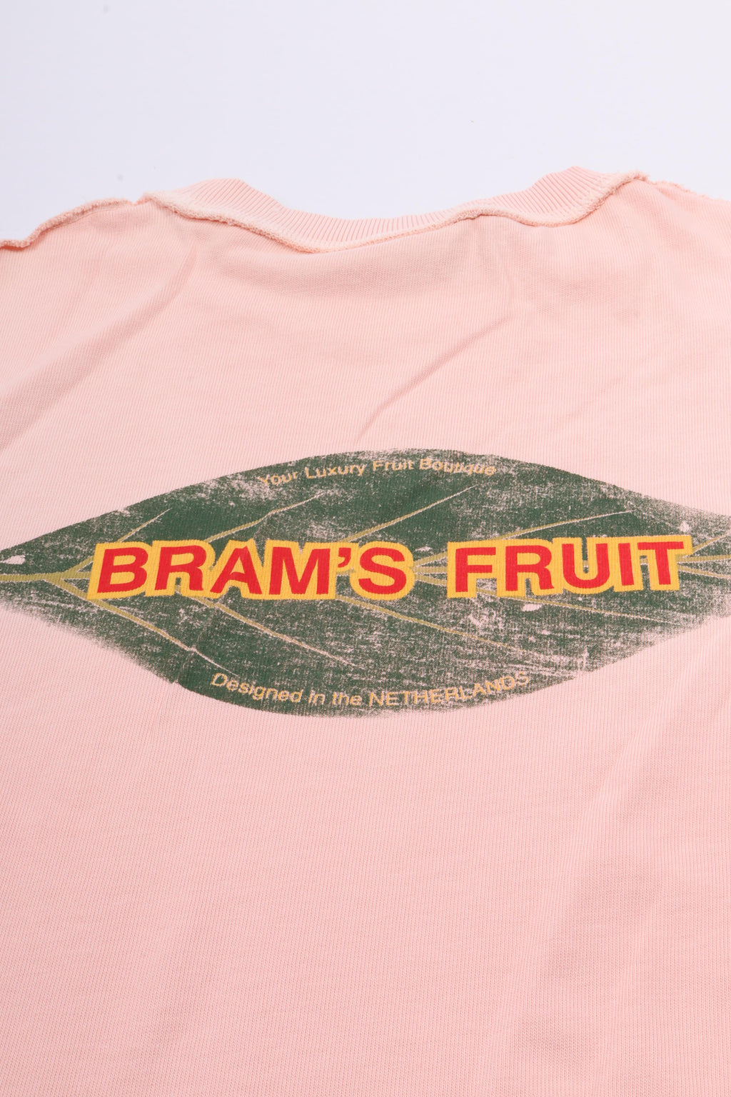 Distressed leaf t-shirt straberry milks