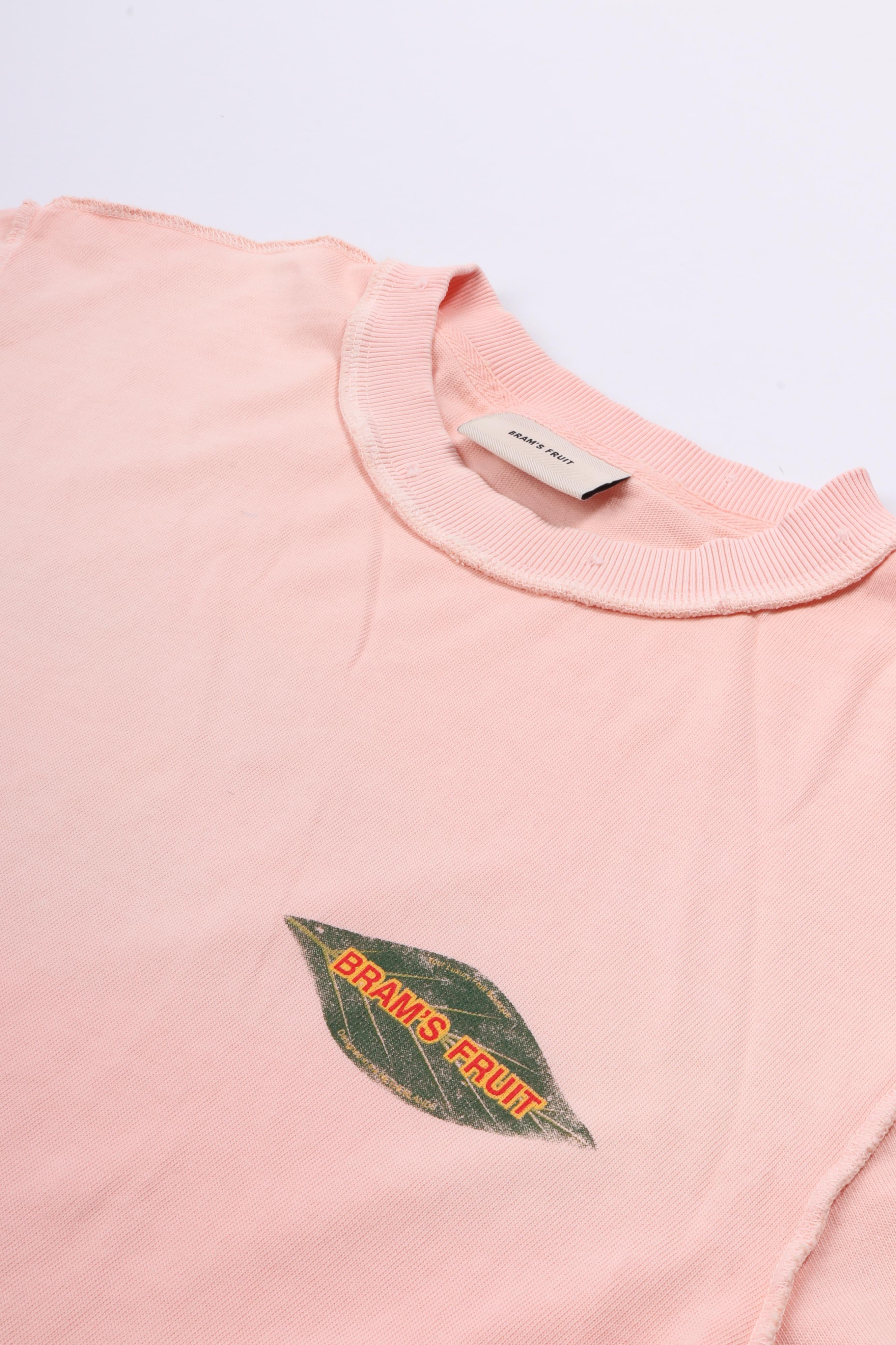Distressed leaf t-shirt straberry milks