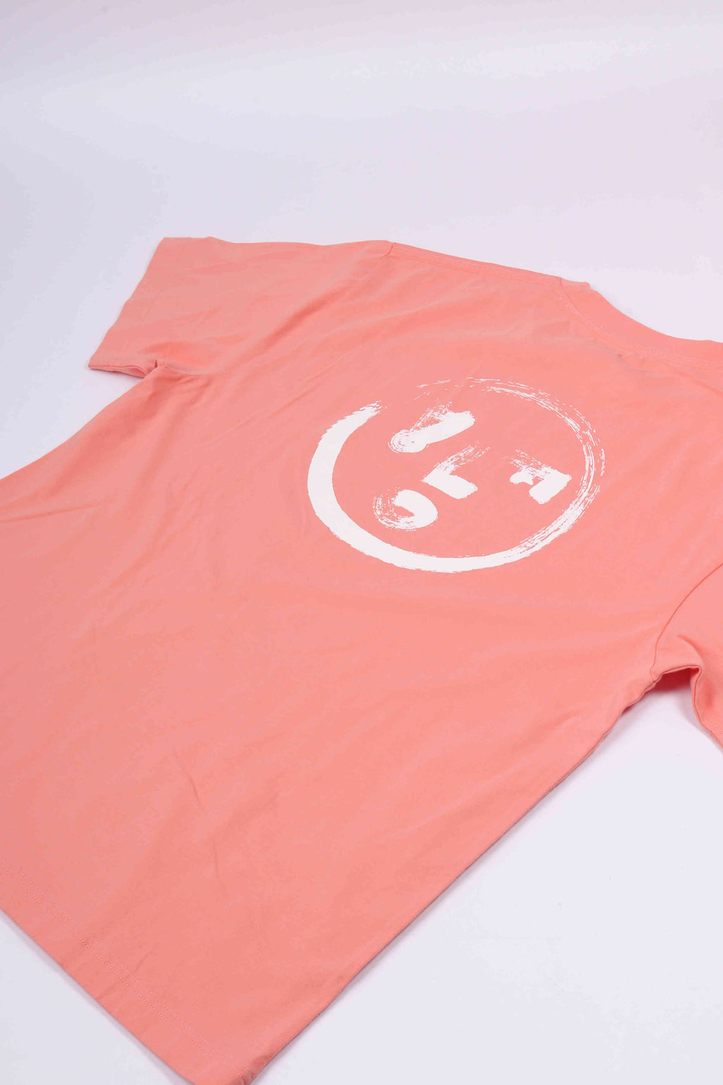Brushstroke face tee burnt coral