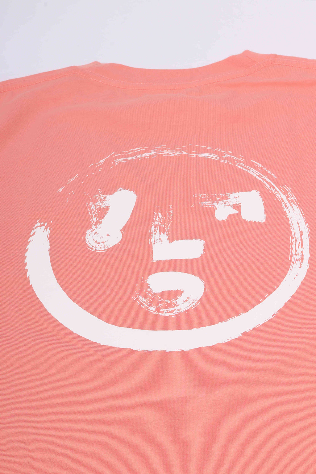 Brushstroke face tee burnt coral