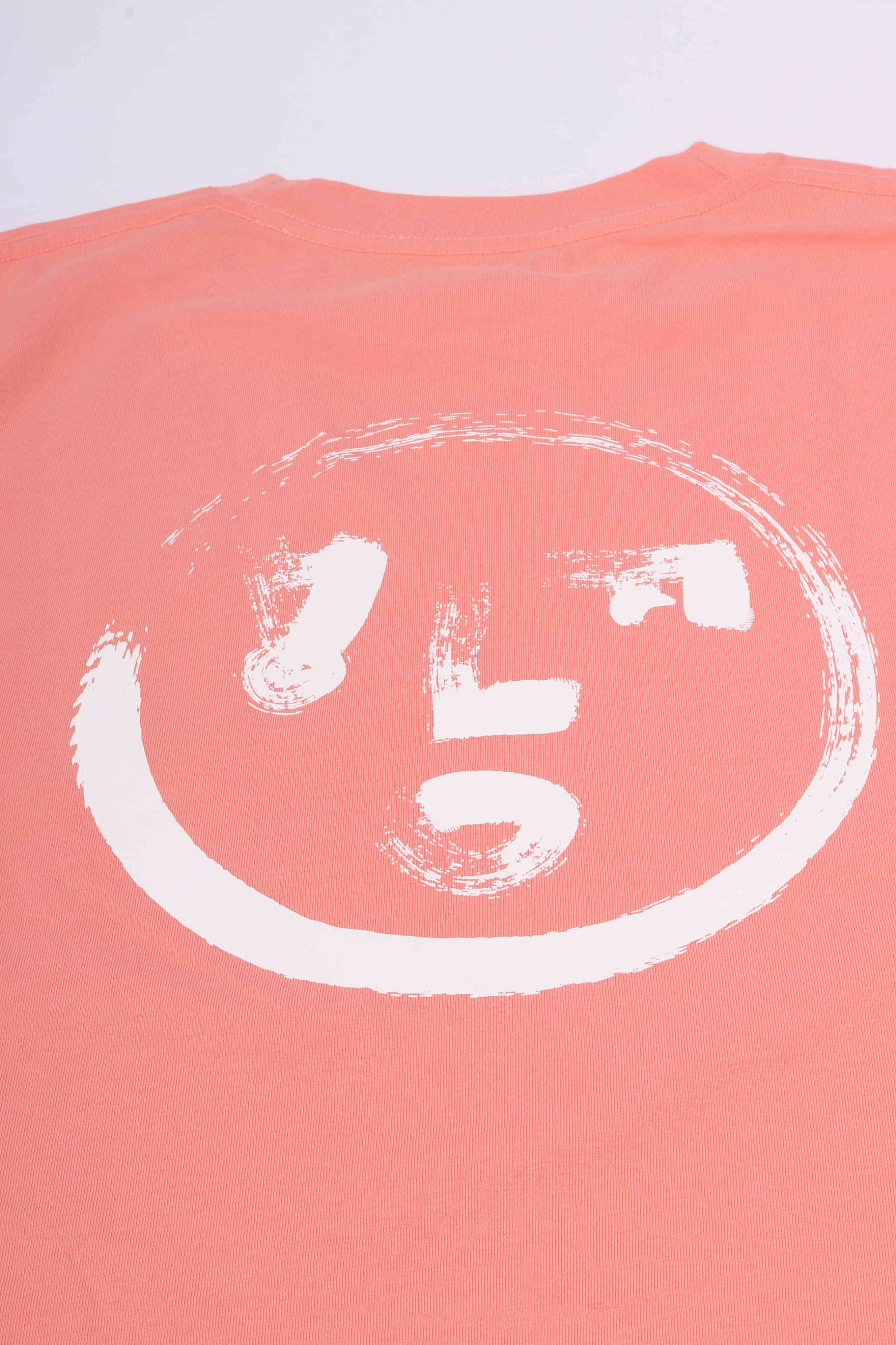 Brushstroke face tee burnt coral