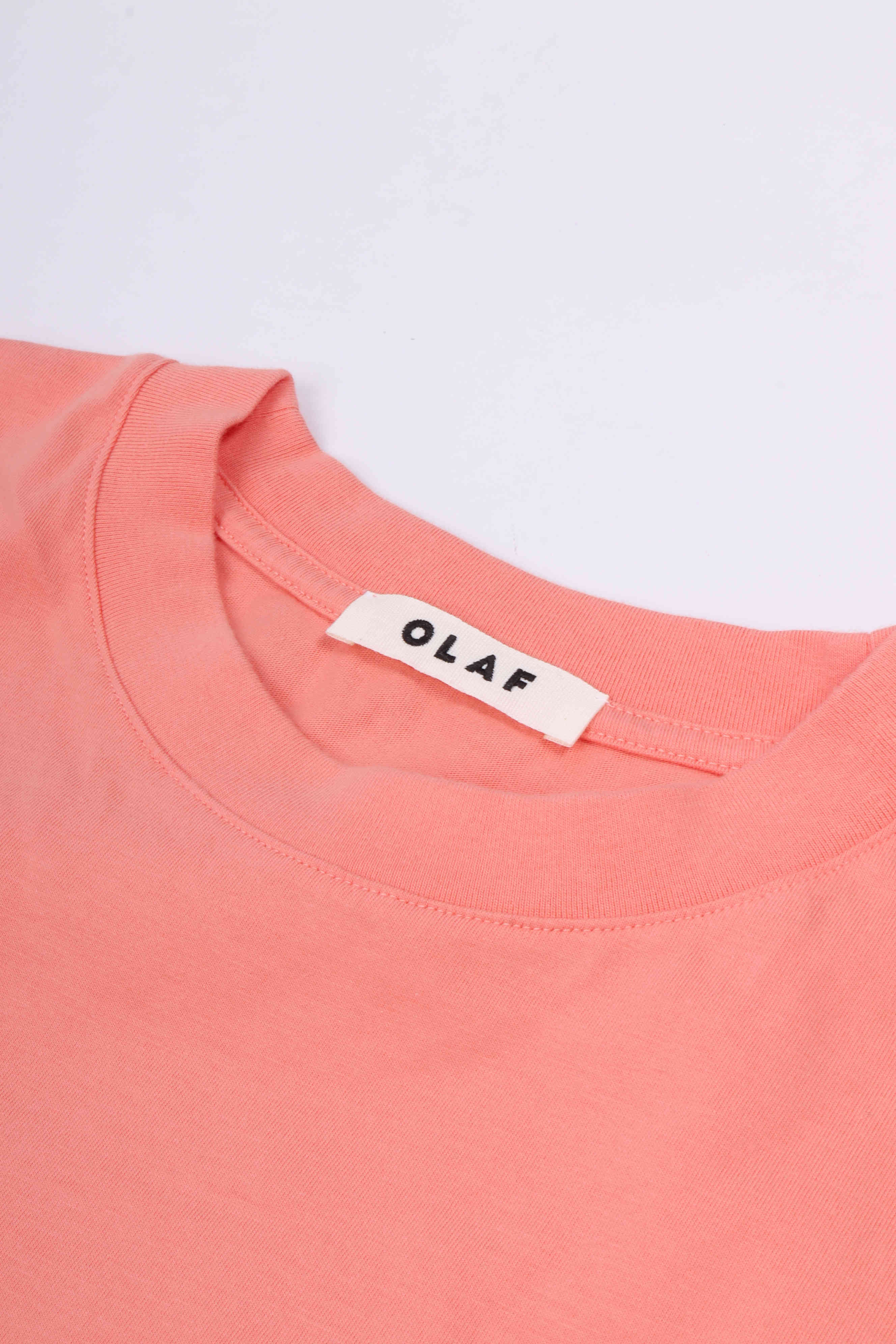 Brushstroke face tee burnt coral