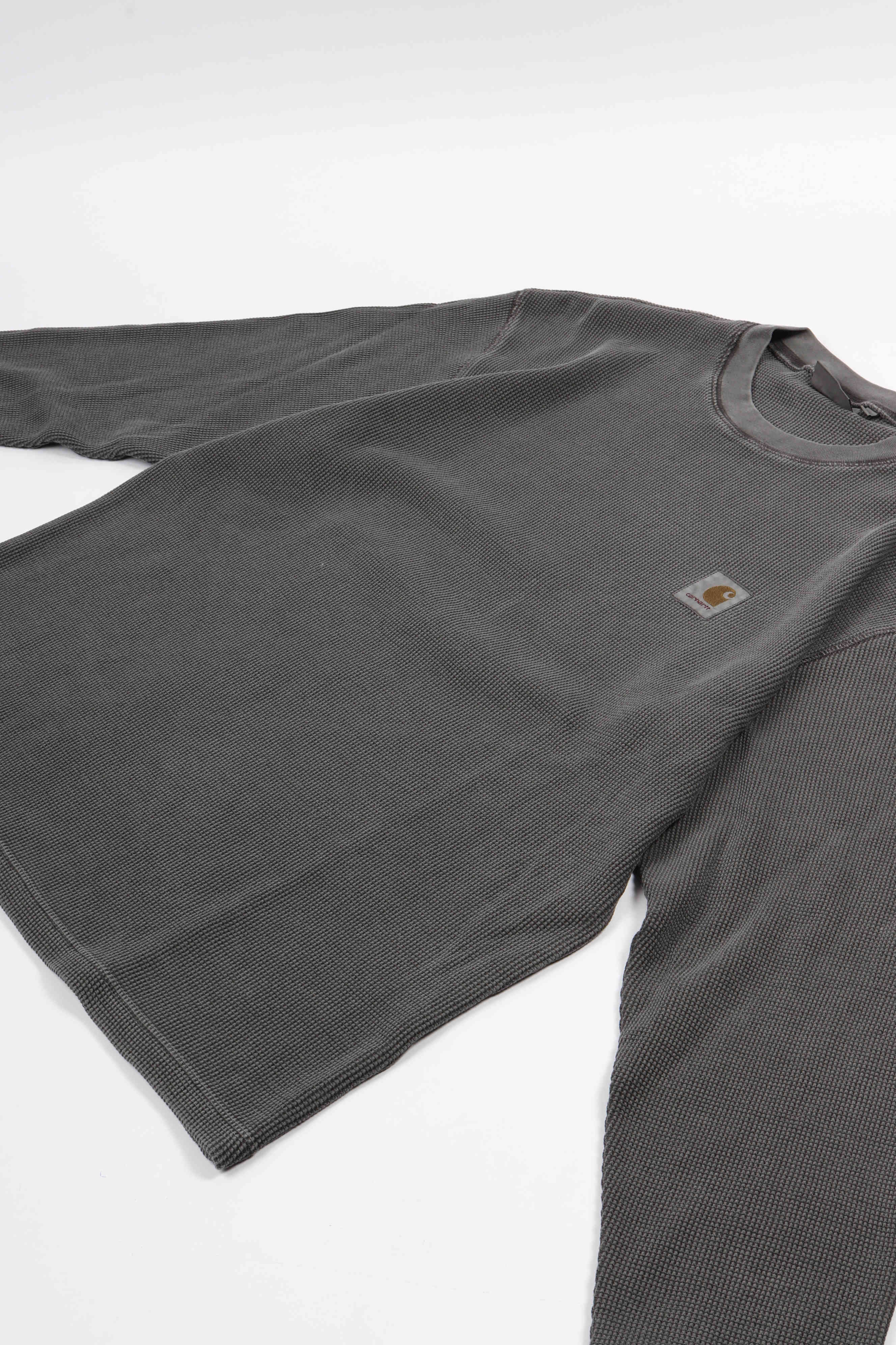L/s vista waffle black - gd