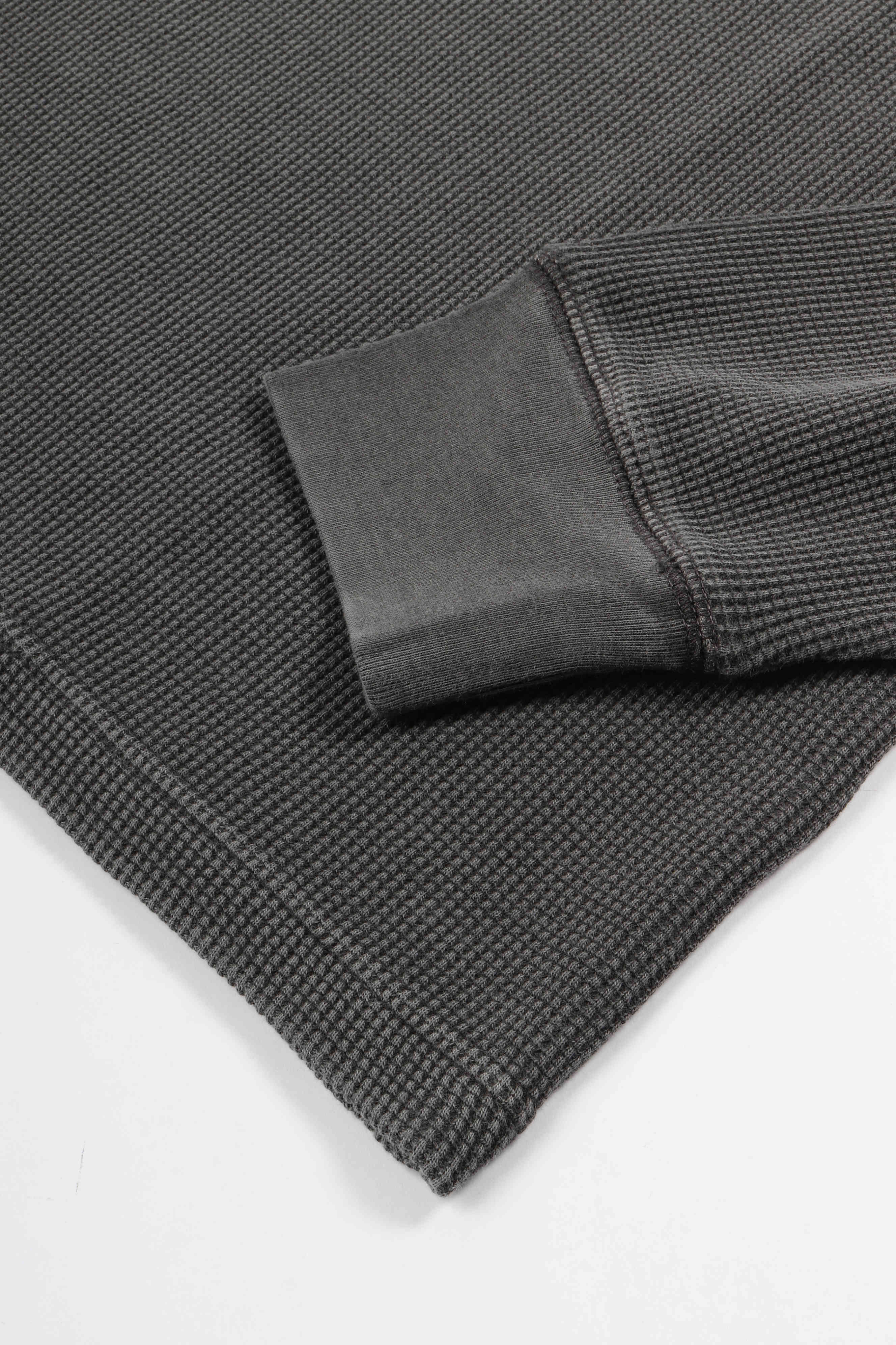 L/s vista waffle black - gd