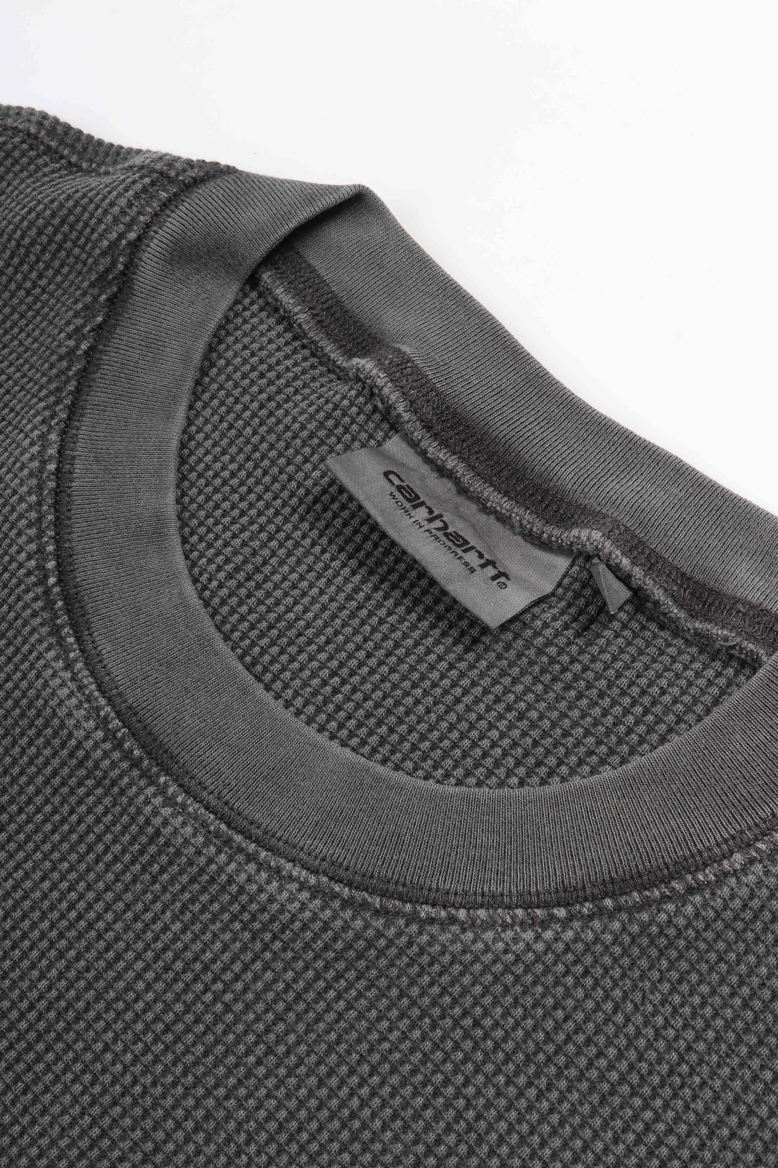 L/s vista waffle black - gd