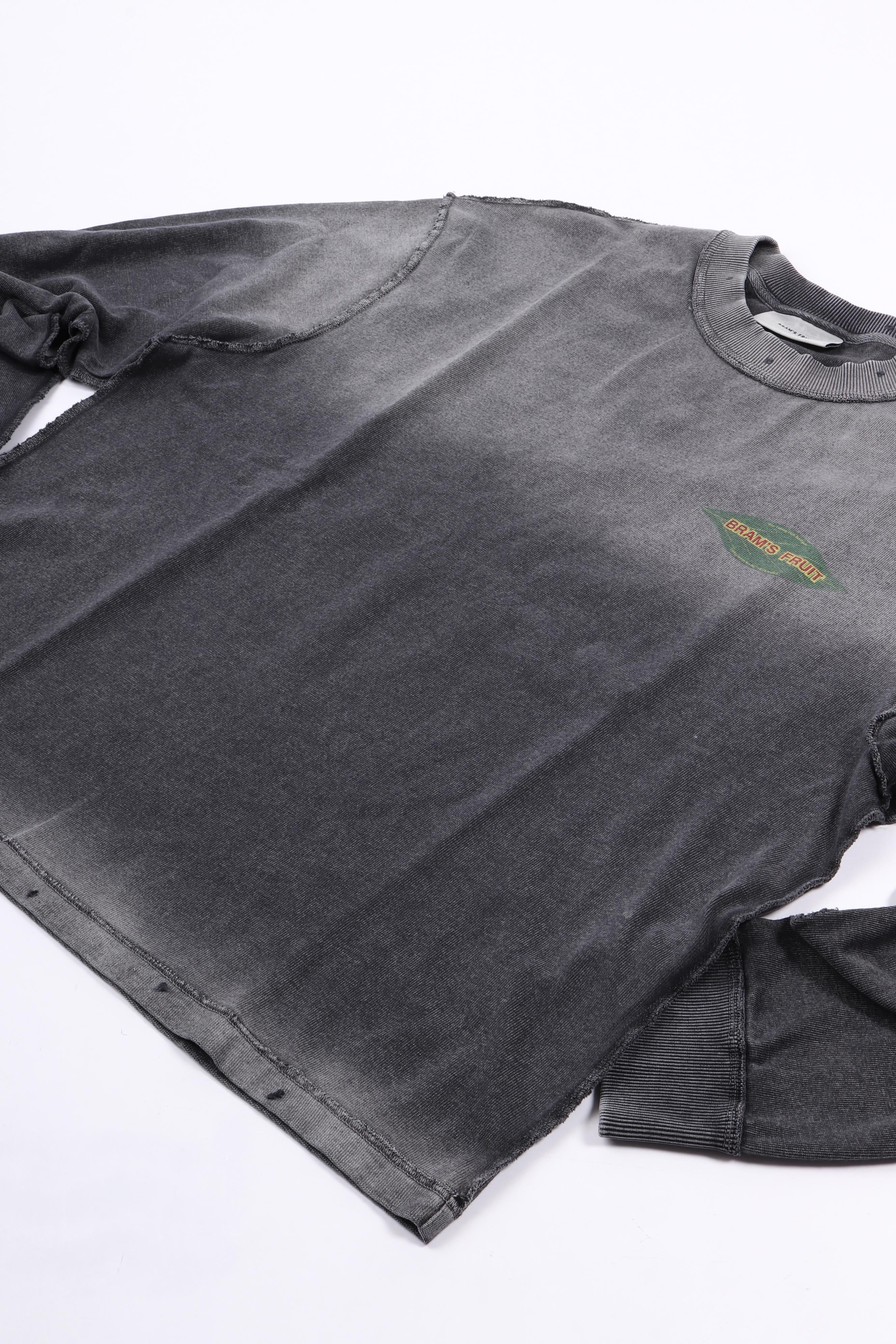 Distressed leaf ls shadow black