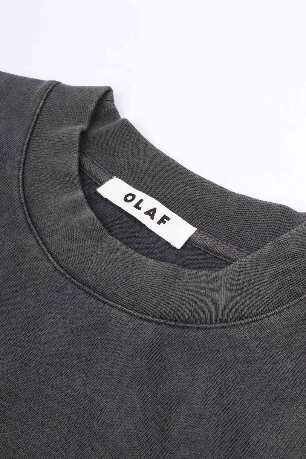 Washed studio ls tee charcoal