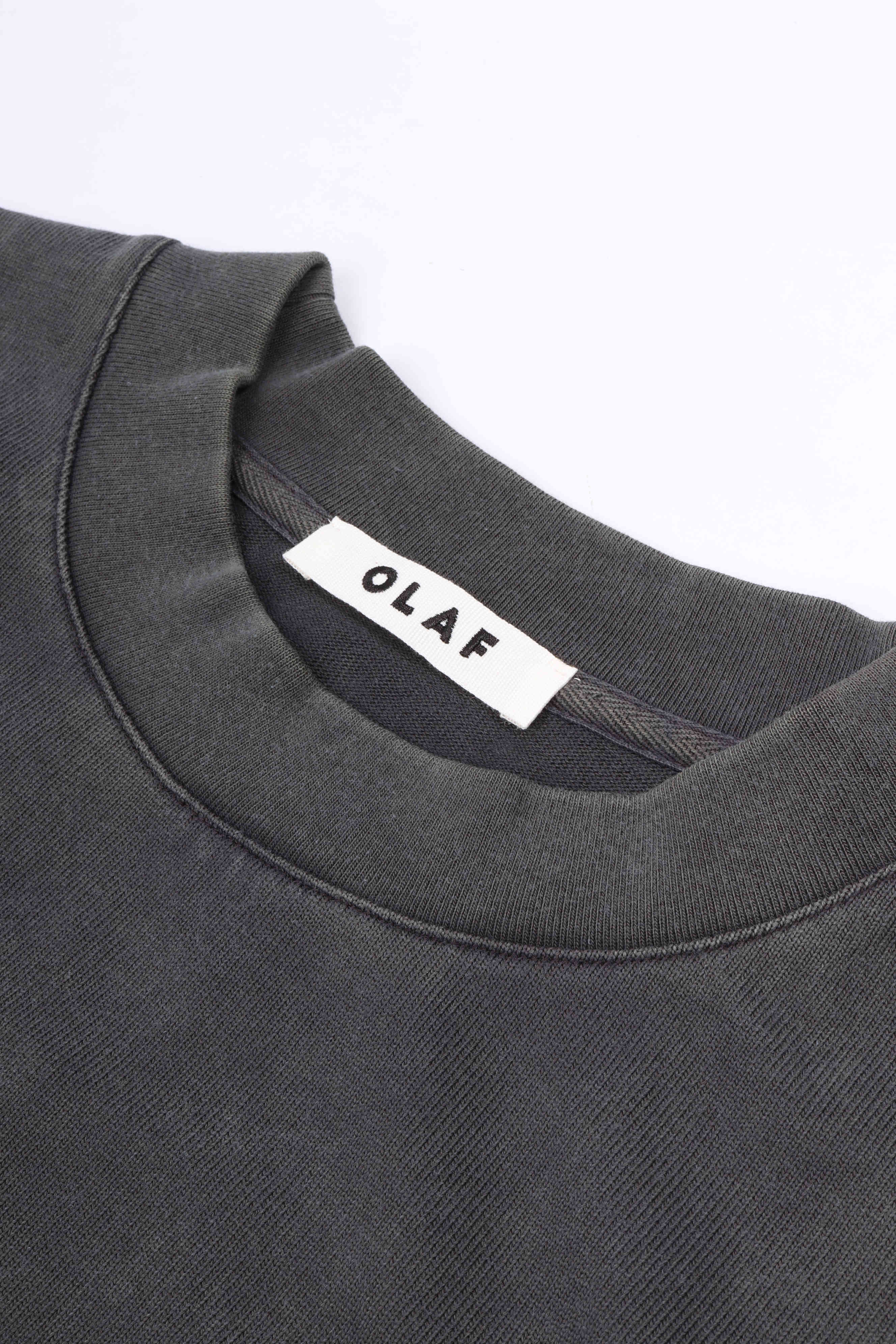 Washed studio ls tee charcoal