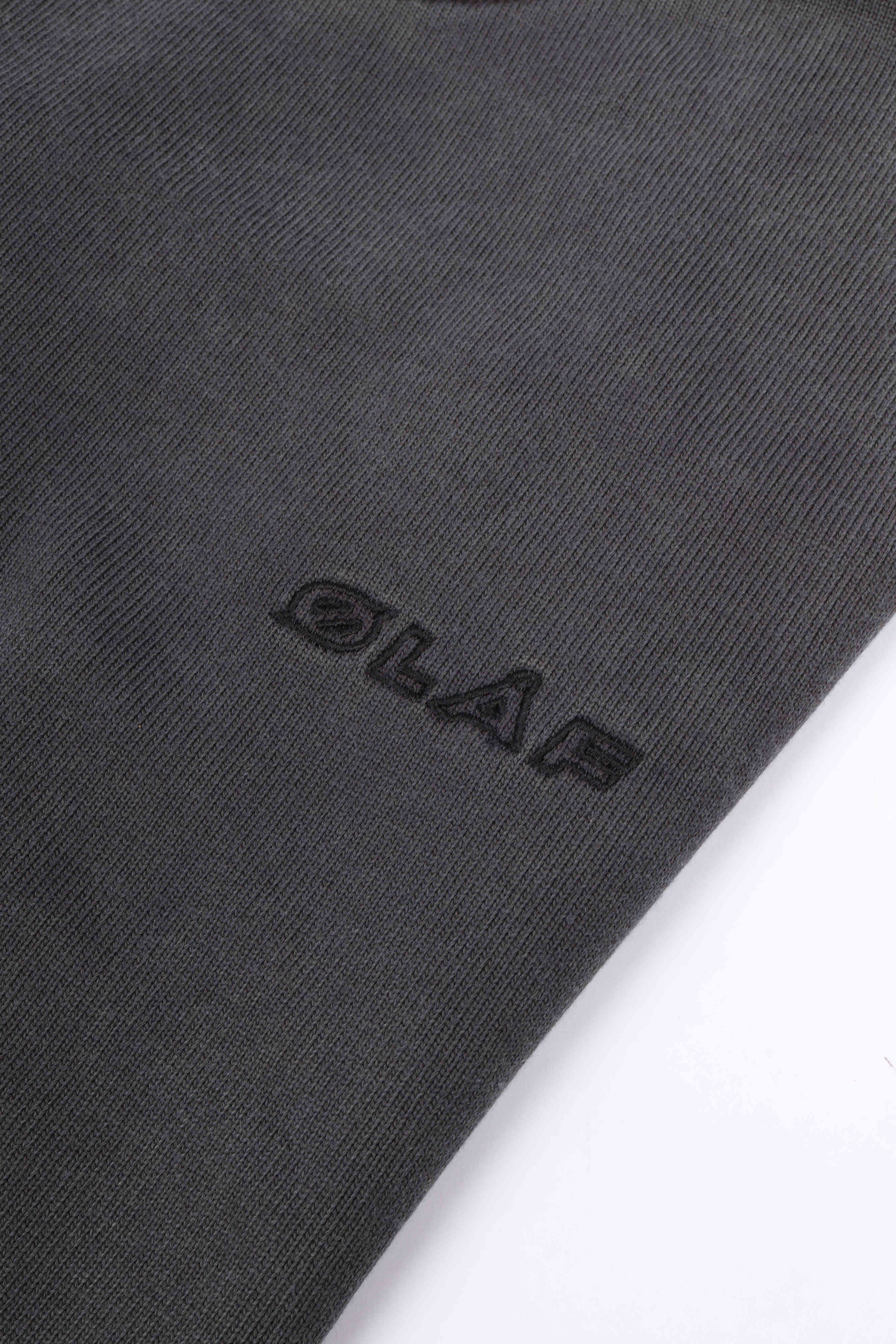 Washed studio ls tee charcoal