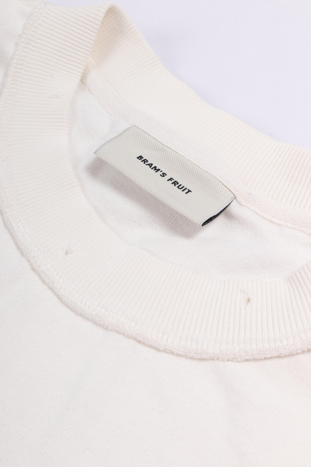 Distressed leaf longsleeve off white