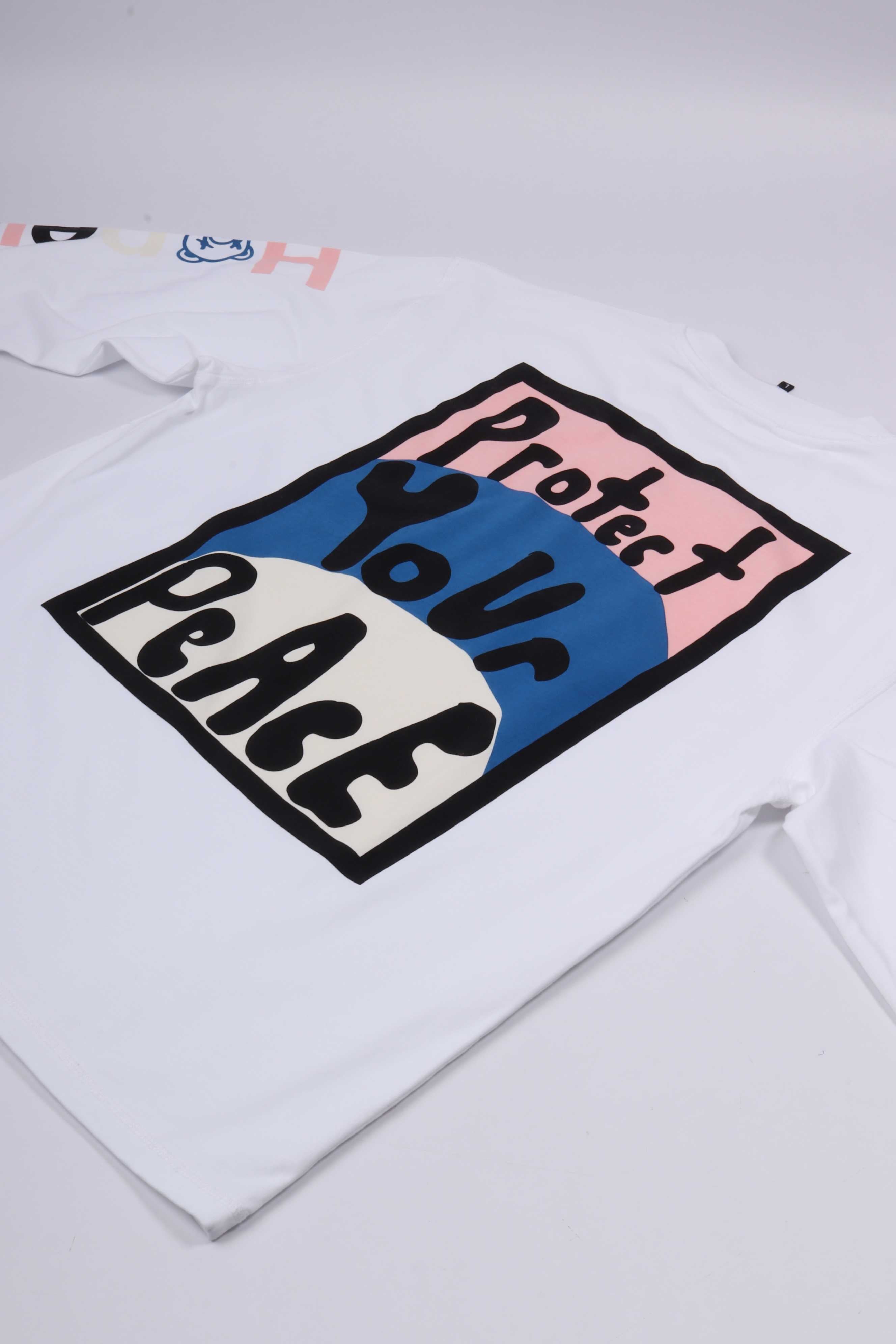 Protect your peace tee l/s white