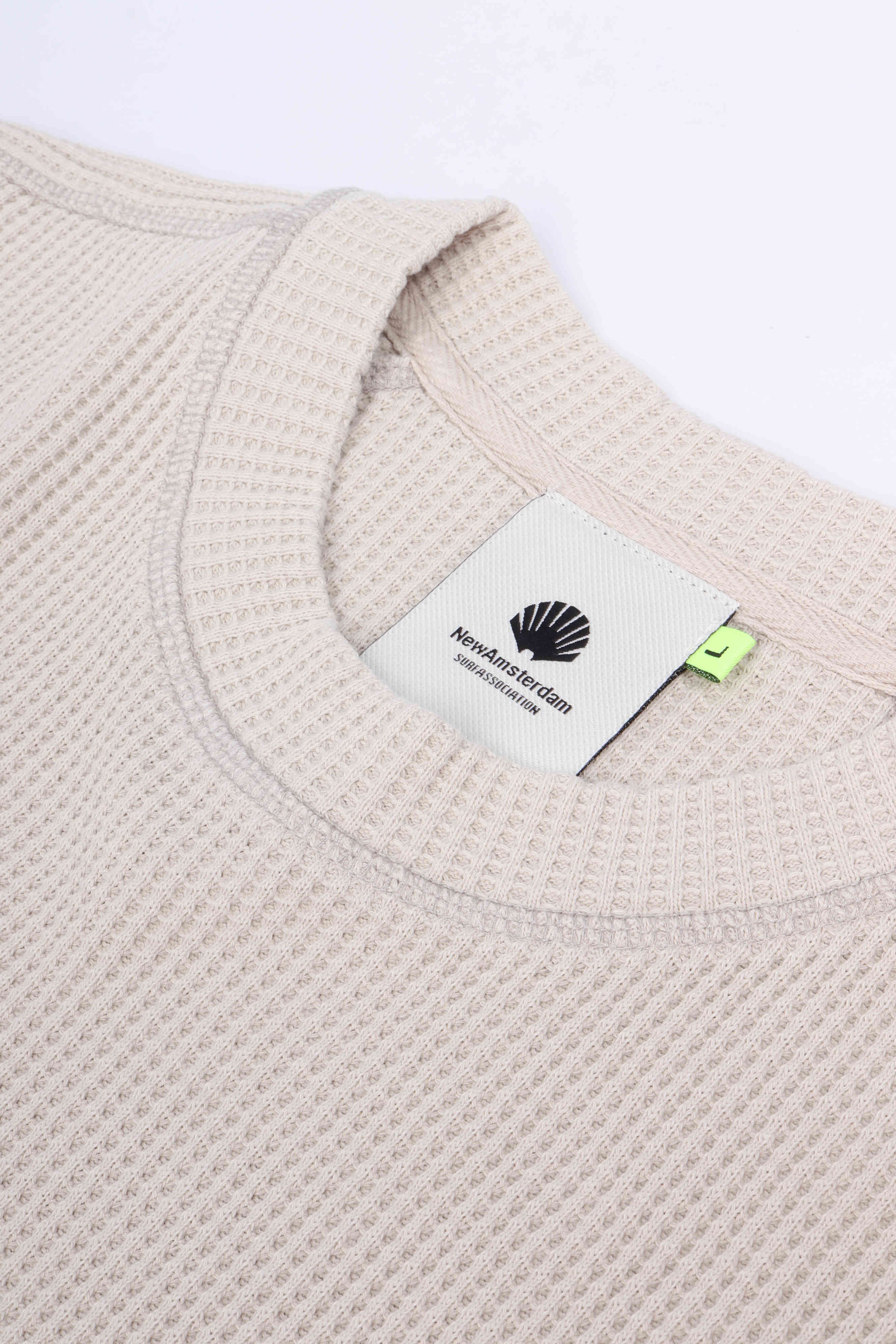 Waffle longsleeve washed grey
