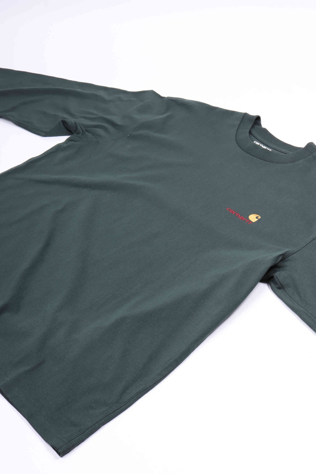 L/s a. script tee kale green
