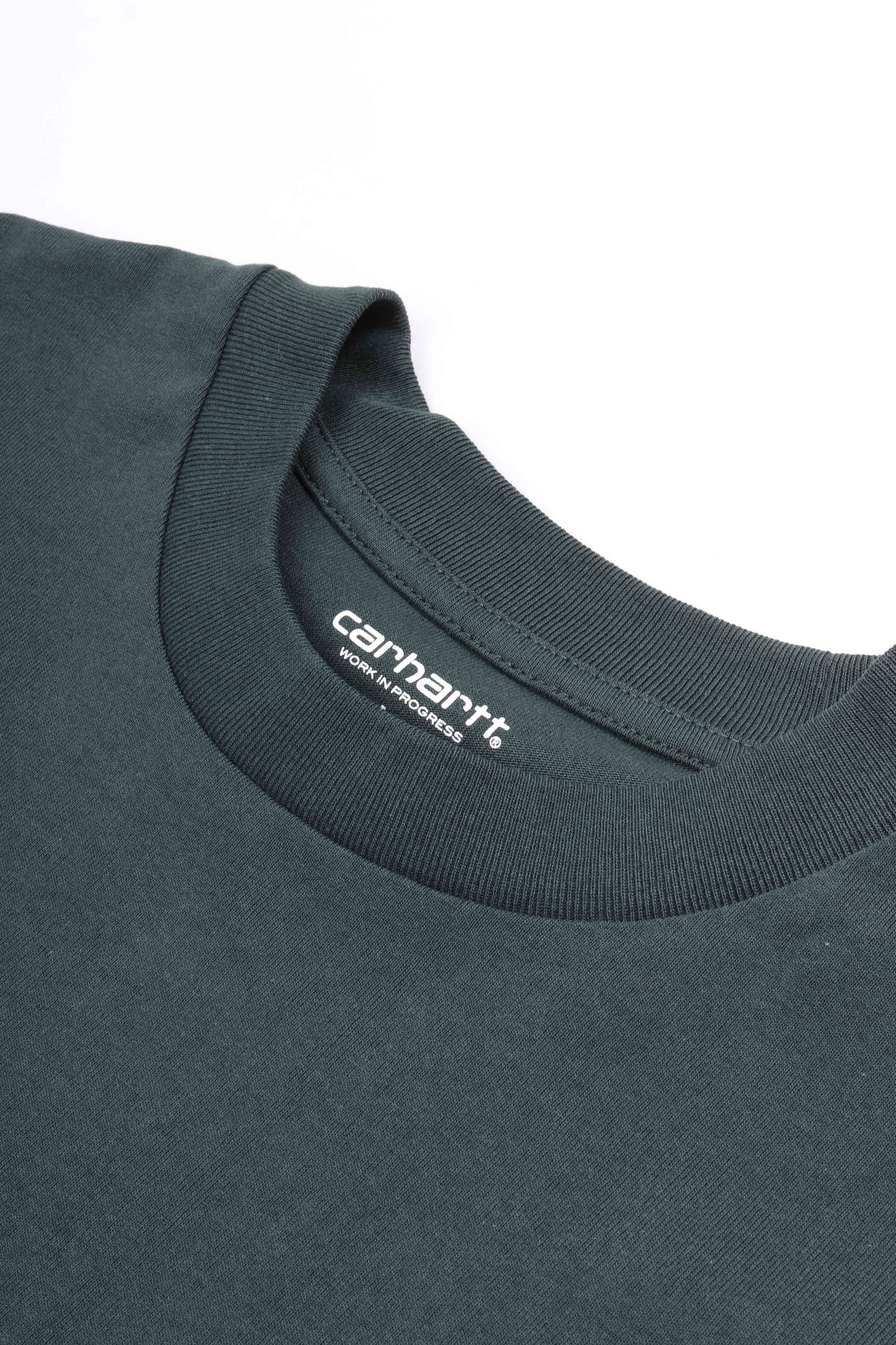 L/s a. script tee kale green