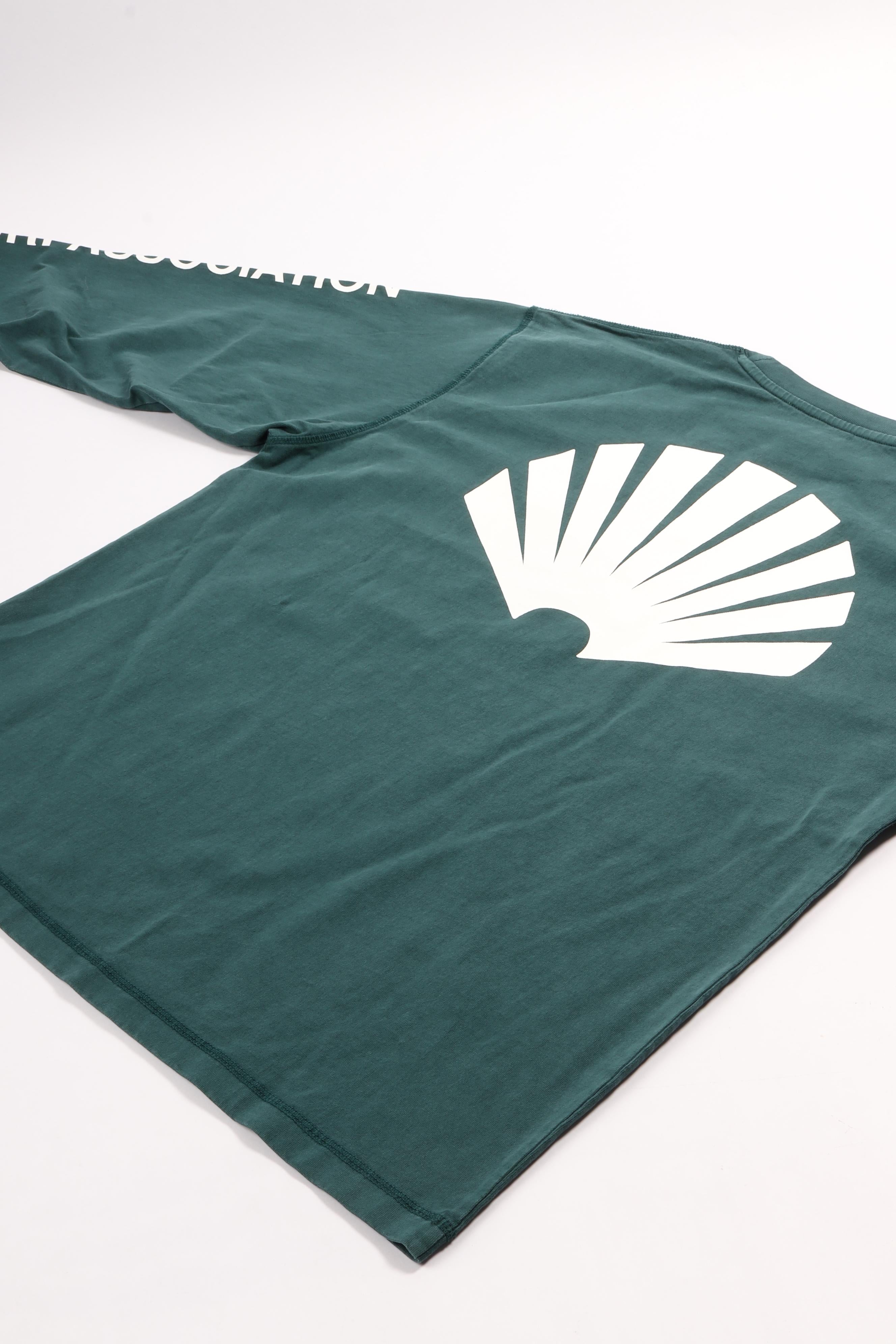 Logo longsleeve bottle green/white