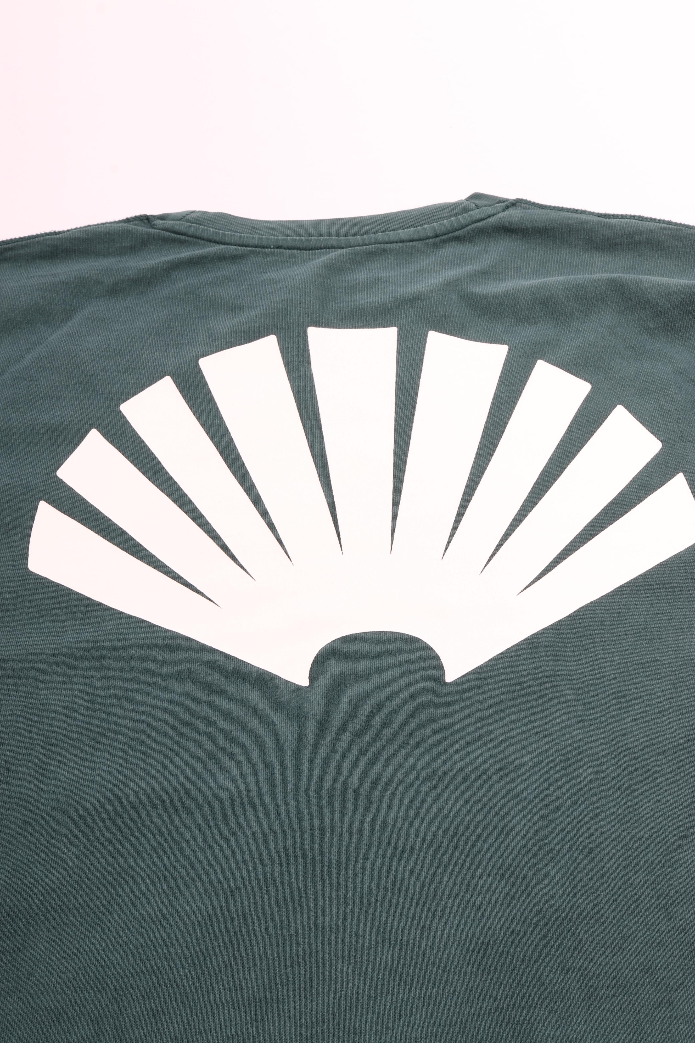 Logo longsleeve bottle green/white