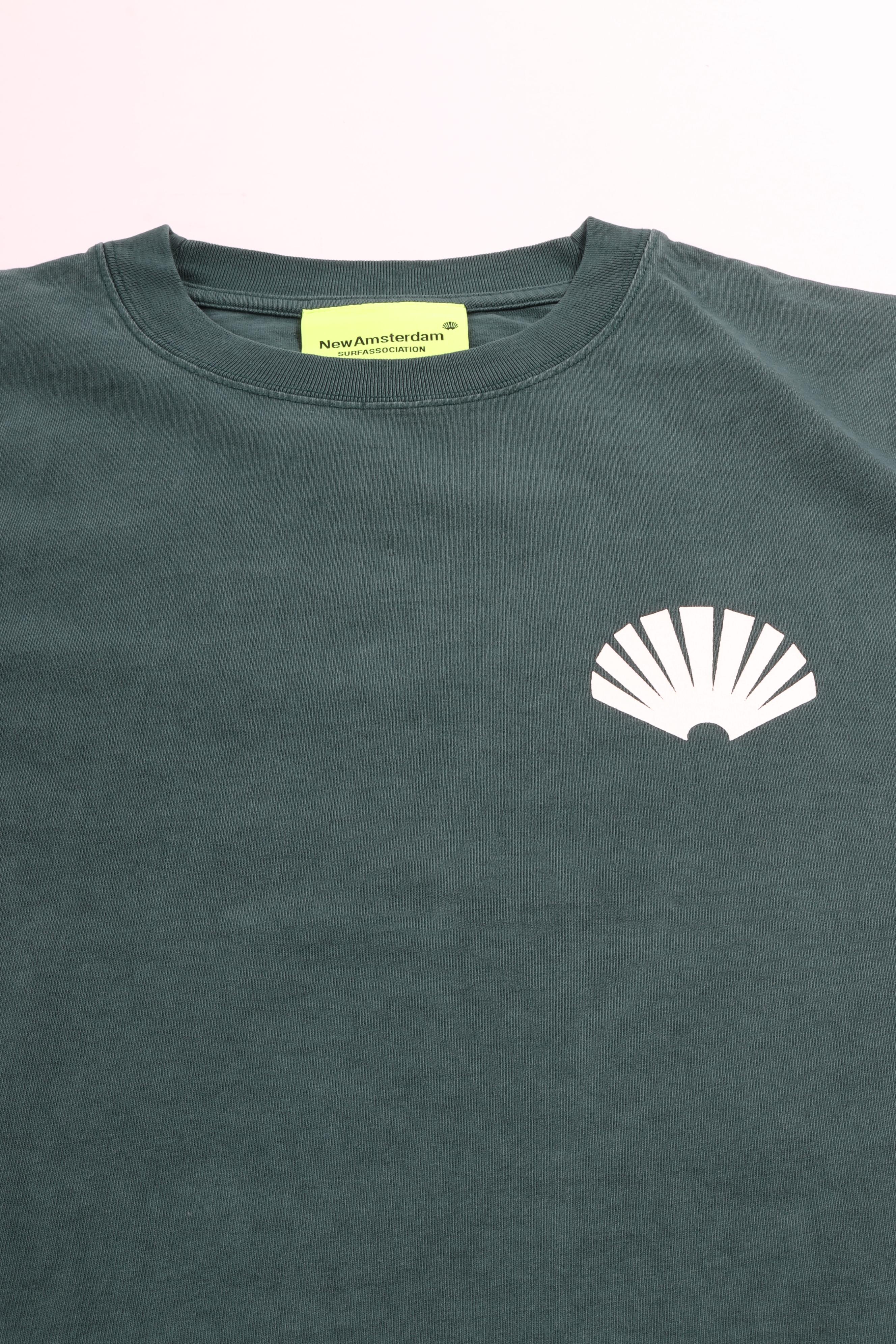 Logo longsleeve bottle green/white