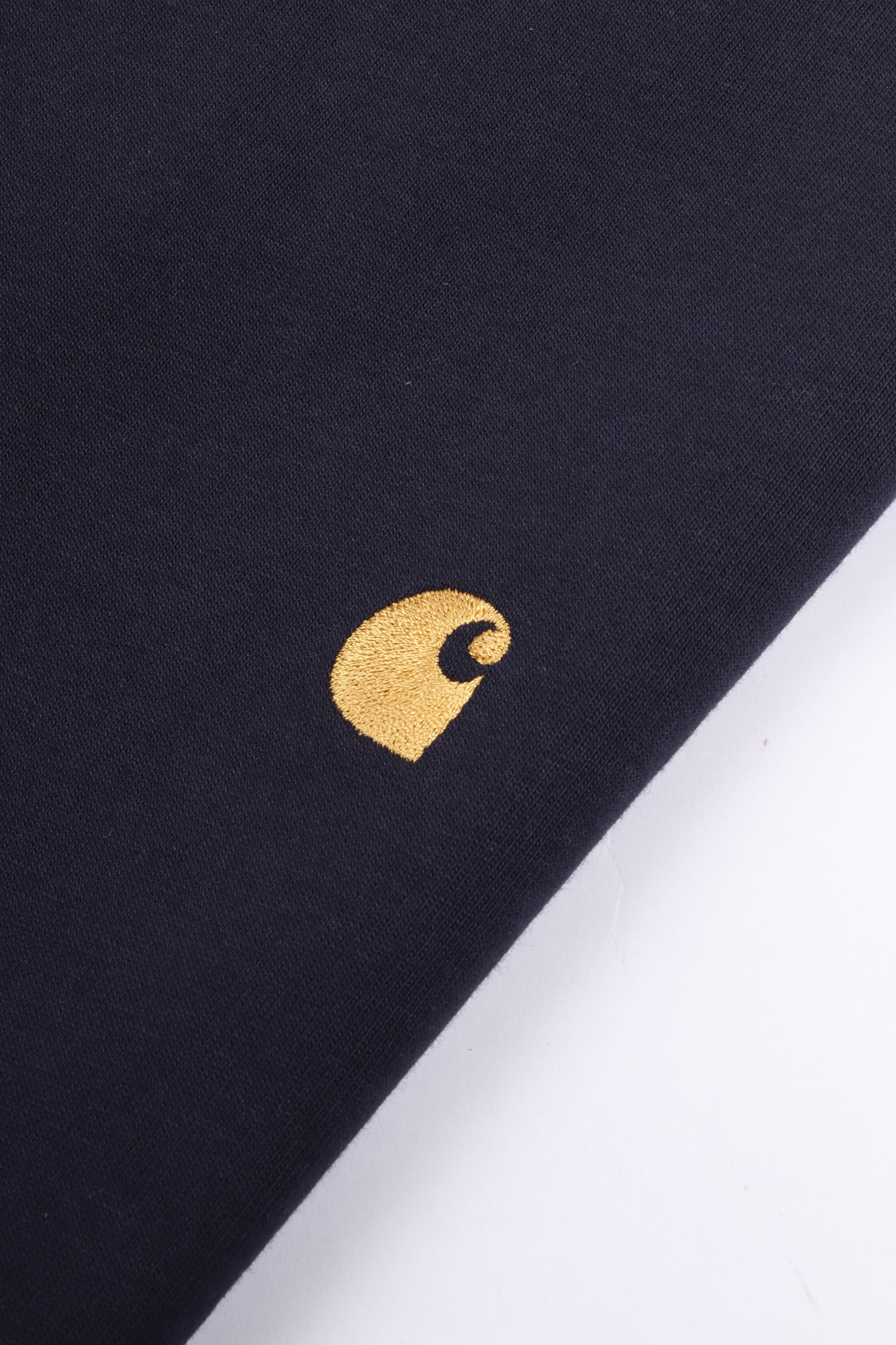 L/s chase t-shirt dark navy / gold