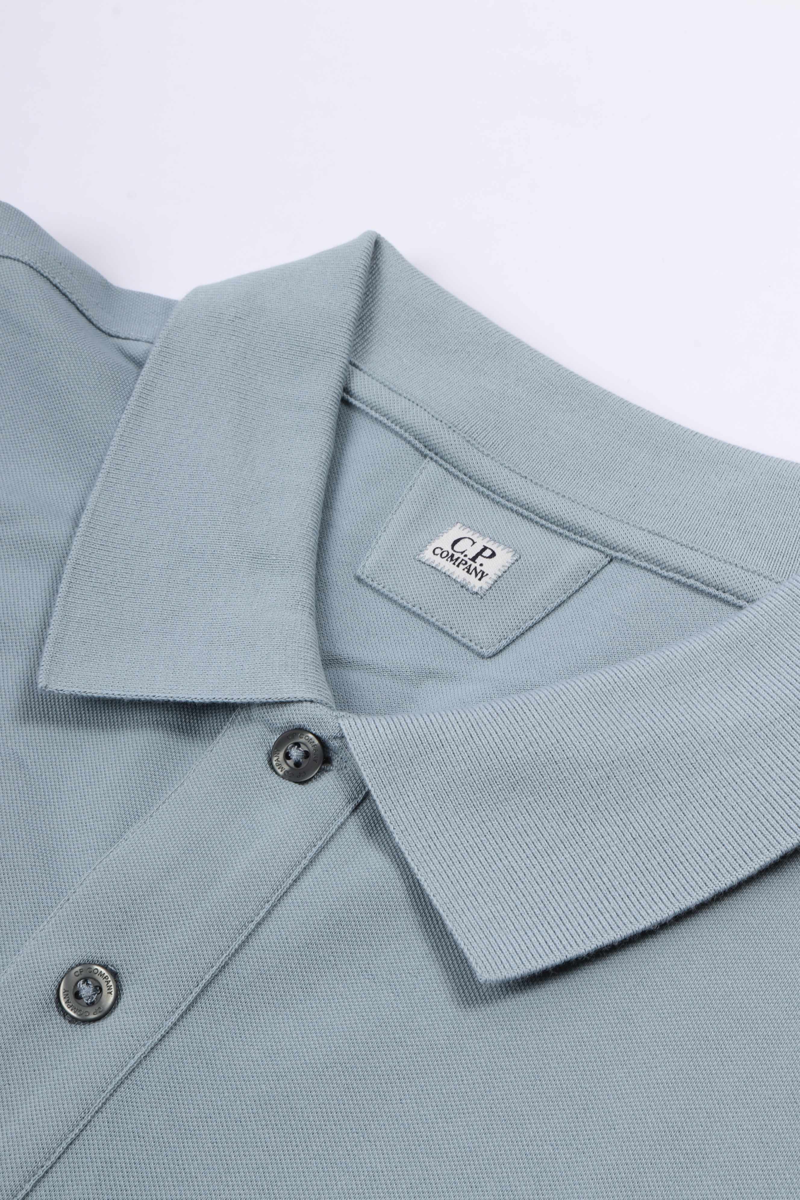 Piquet s/s polo silver blue 809