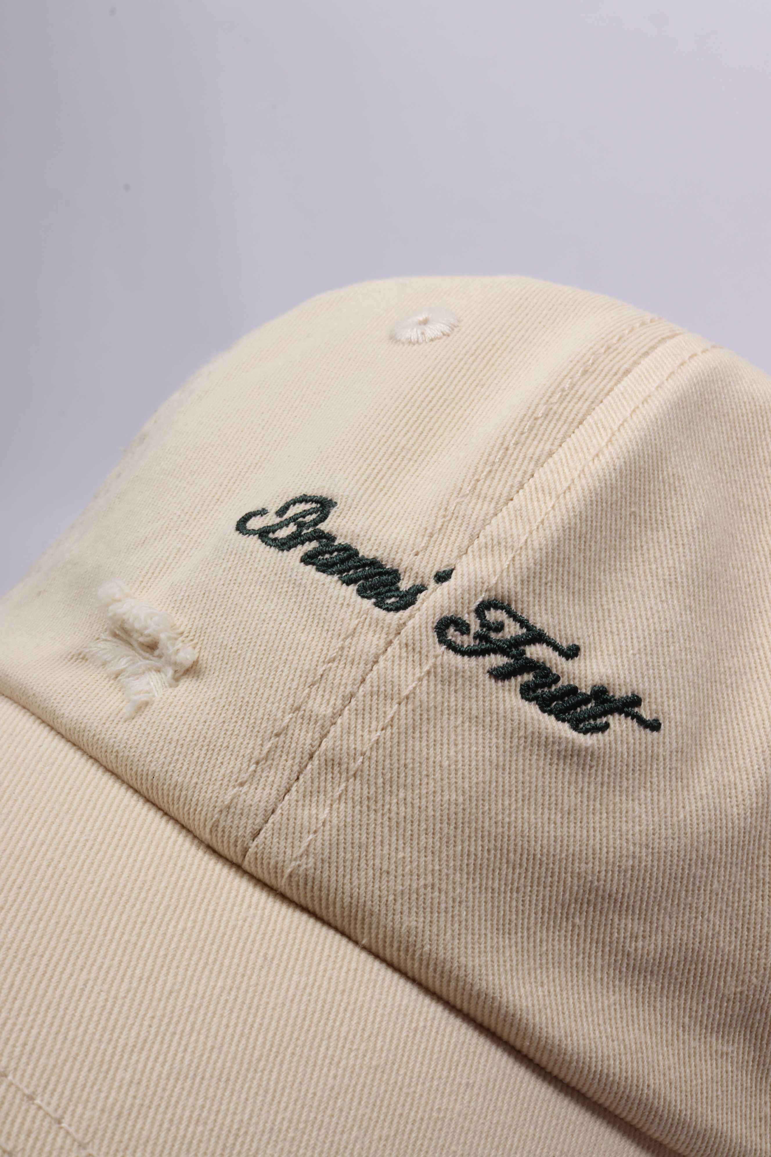 Script logo cap beige