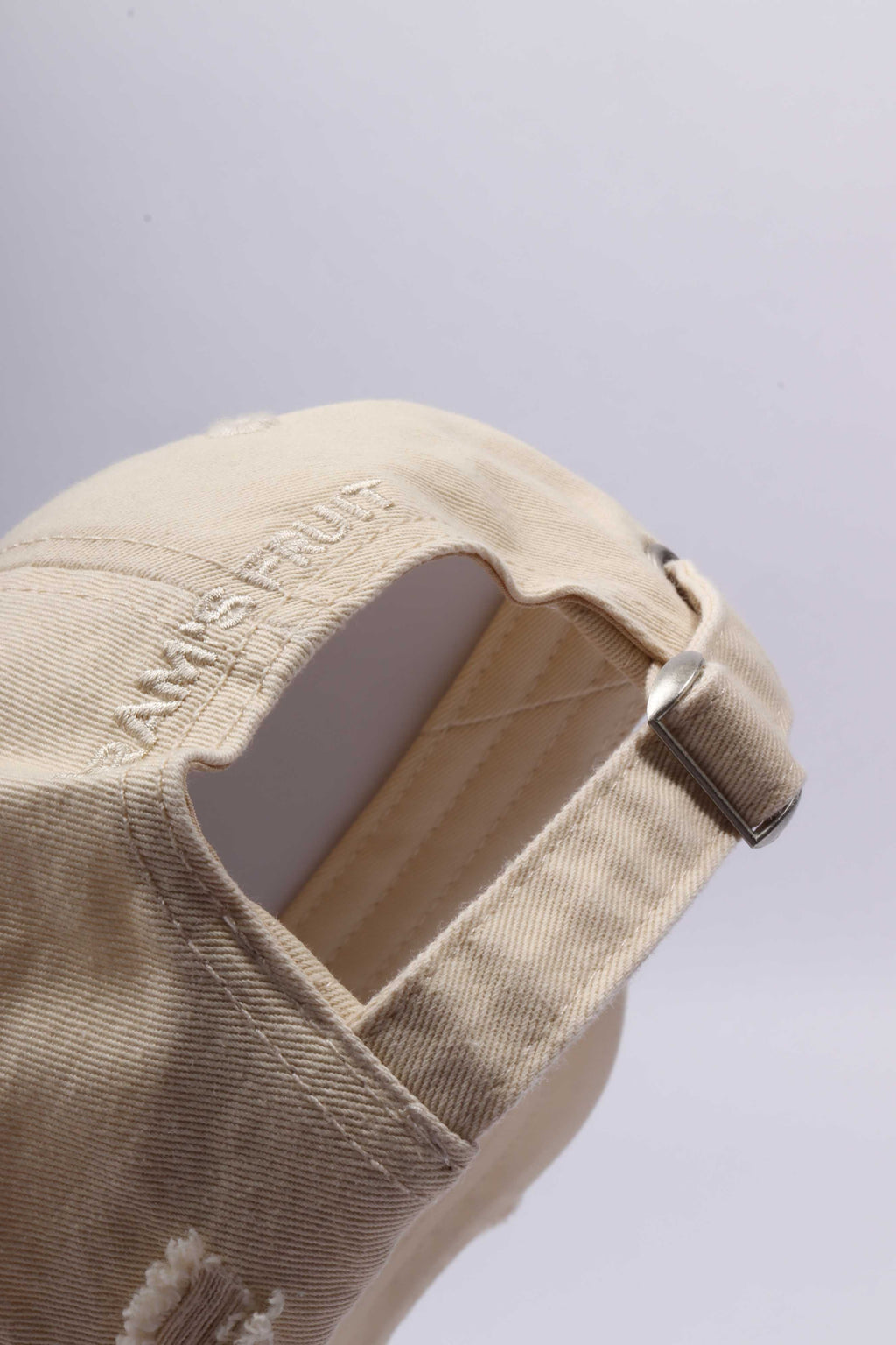 Script logo cap beige