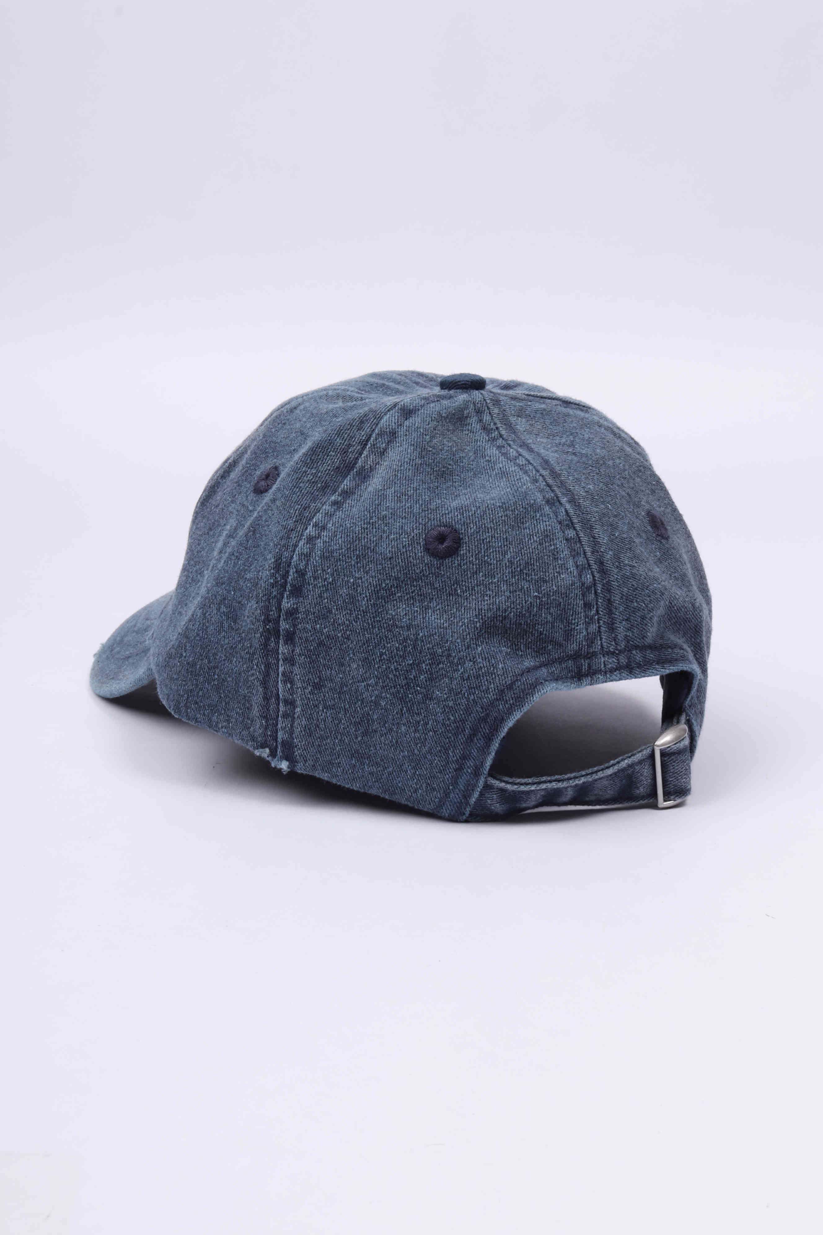 Floral washed cap navy