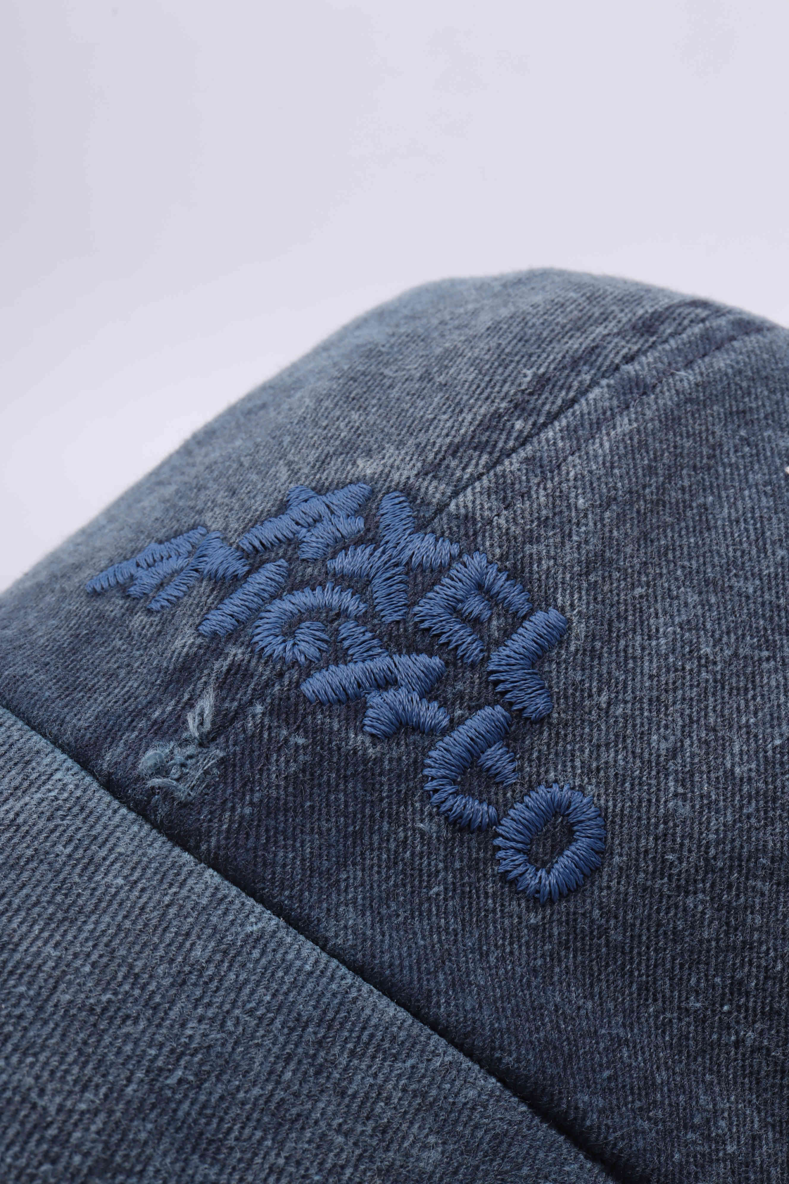 Floral washed cap navy