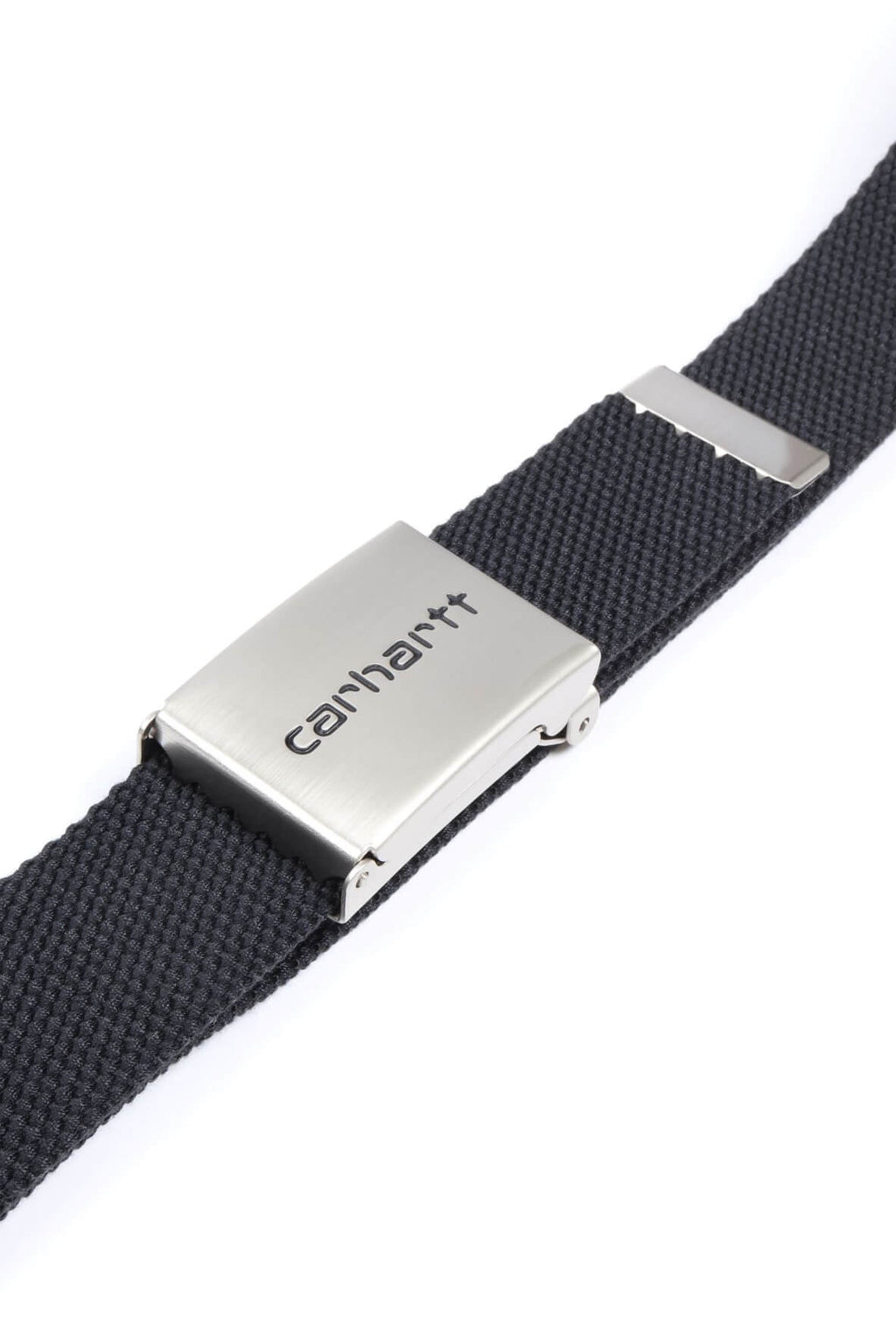 Clip belt chrome black