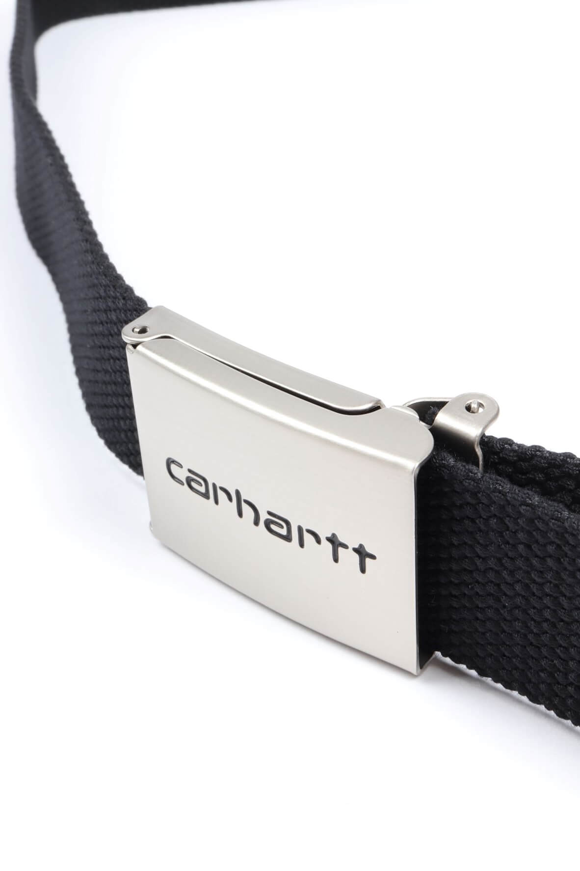Clip belt chrome black