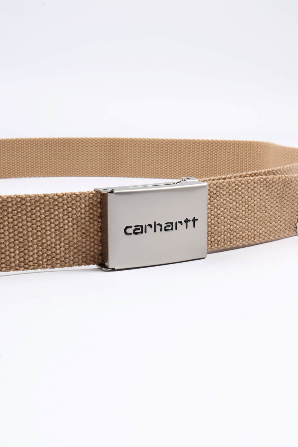 Clip belt chrome dusty h brown