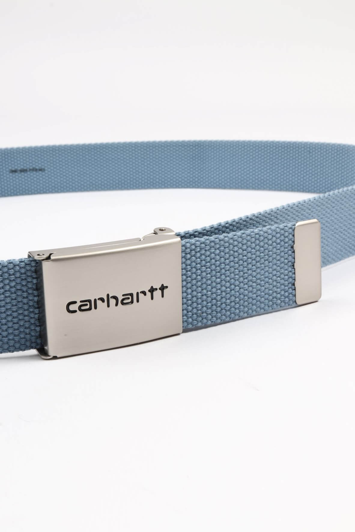 Clip belt chrome frosted blue